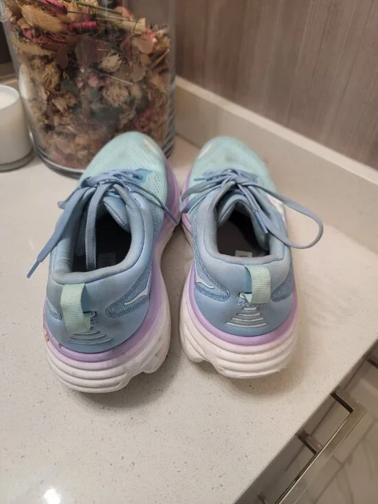 Hoka Bondi 8 Women's Running Shoes Blue 10 B EUC - Picture 3 of 9